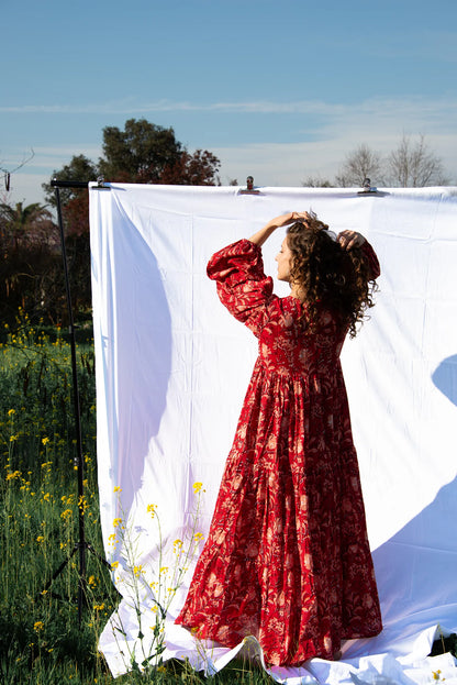 Maxi Vestido Jazmín- RED BLOOM