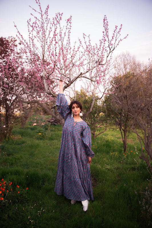 Maxi Vestido Jazmin - BLEU FLEURS