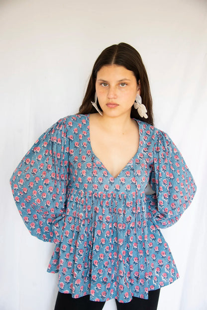 Blusa Kaira - BLEU FLEUR